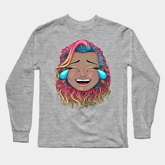 Reve Prisma tears of joy emoji Long Sleeve T-Shirt by Mei.illustration